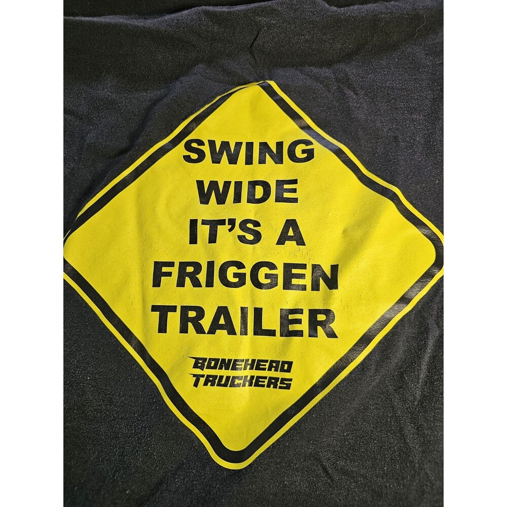 Bonehead Truckers Swing Wide Skeleton Graphic Black Cotton 3XL T-Shirt